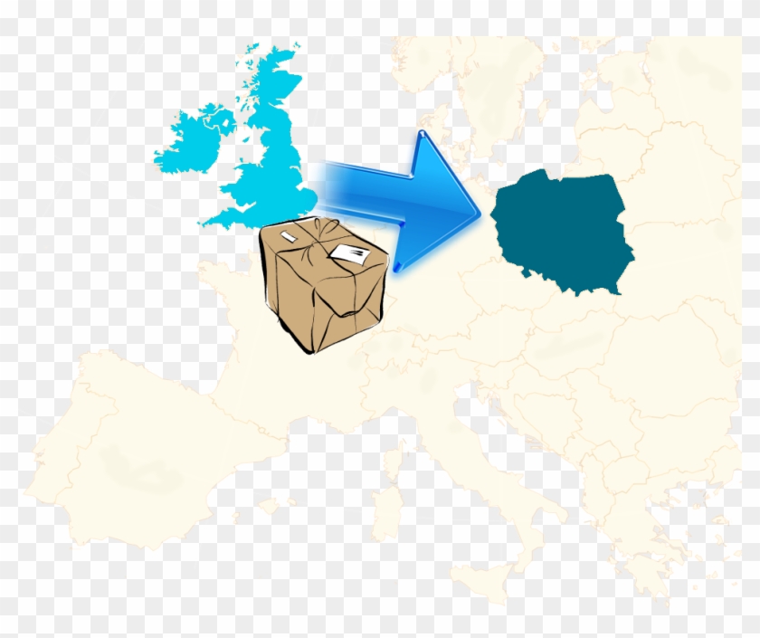 Z Polski Do Uk - Map Europe Vector Free #1294482