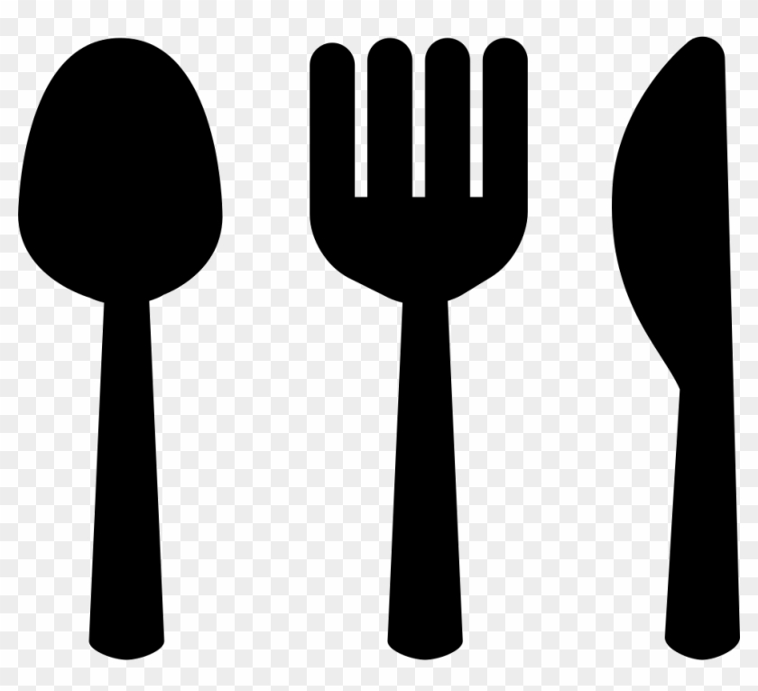 Spoon Fork And Knive Silhouettes Restaurant Symbol - Spoon Symbol #1294526