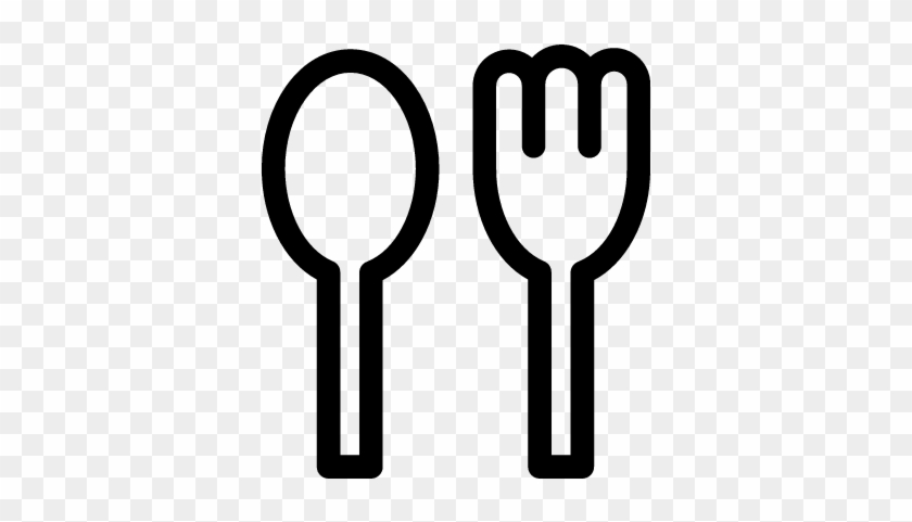One Spoon And One Fork Vector - Chopsticks Spoon Fork Vector #1294530