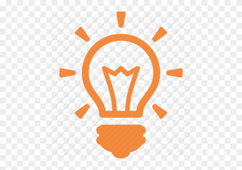 Illustration Of Inspiration - Orange Light Bulb Icon #1294729