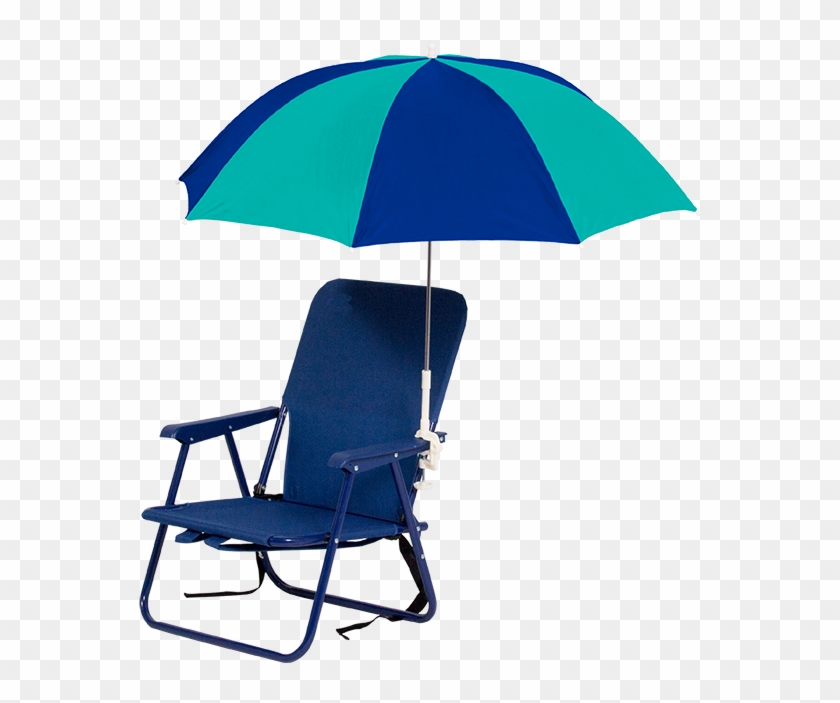 Polyester Clip Umbrella With Silver Lining - Folding Chair #1294743