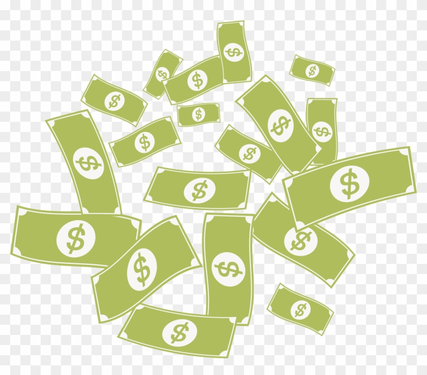 Online Casino Money Great Lakes Energy - Raining Money Vector Png #1294775