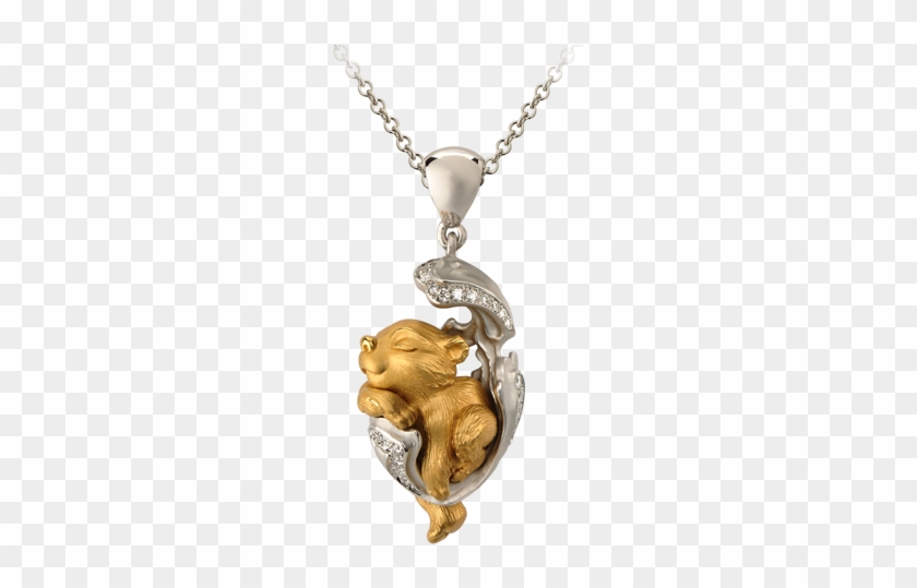 White And Yellow Gold 18kt And Diamonds - Magerit Necklace Dream Bear Co 1453.1 Dreams Collection #1294897