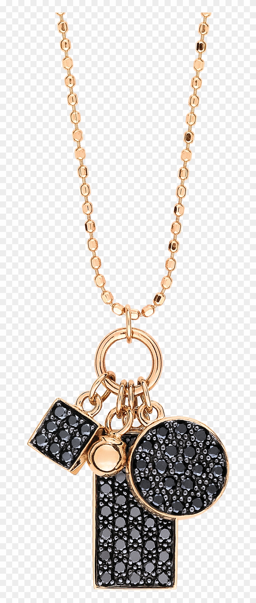 Ginette Ny Mini Black Diamond Ever Charm Necklace Gold - Ginette Ny Mini Black Diamond Ever Charm Necklace Gold #1294906