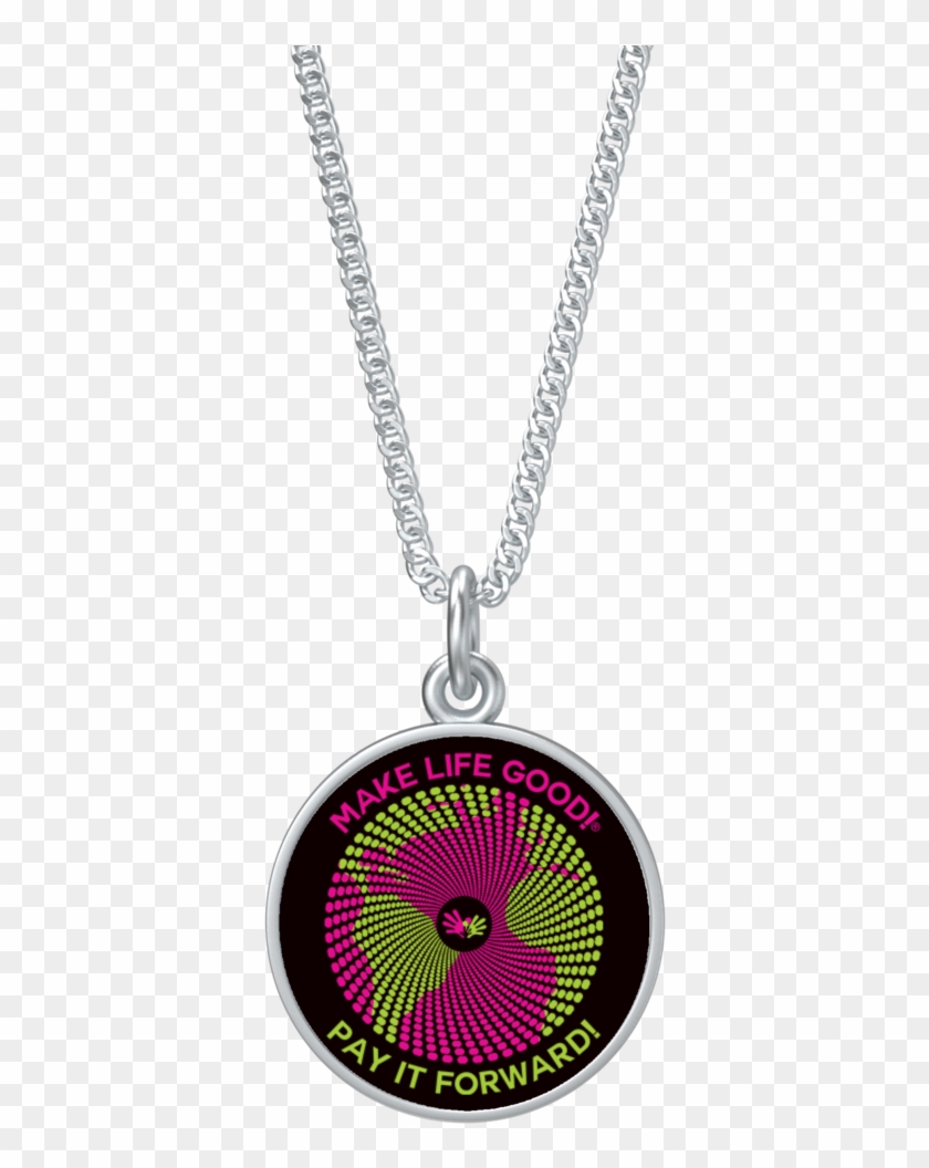 Pay It Forward Make Life Good Indigo Coin Necklace - Necklace #1294939