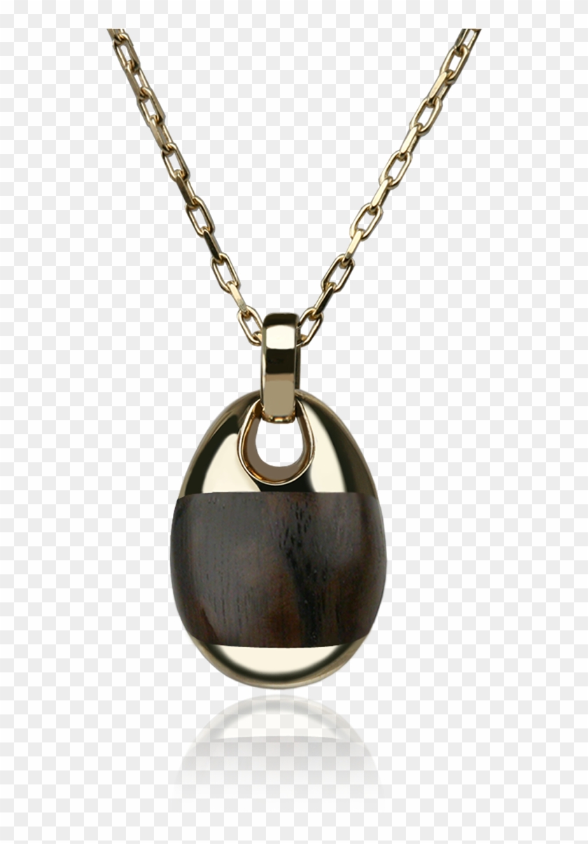 Stephen Einhorn Thames Wood Pebble Necklace In Yellow - Locket #1294944