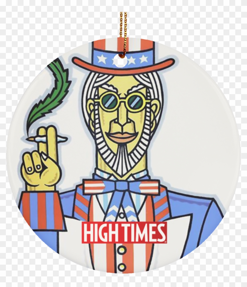 1984 High Times Art Ceramic Circle Ornament - High Times #1294950