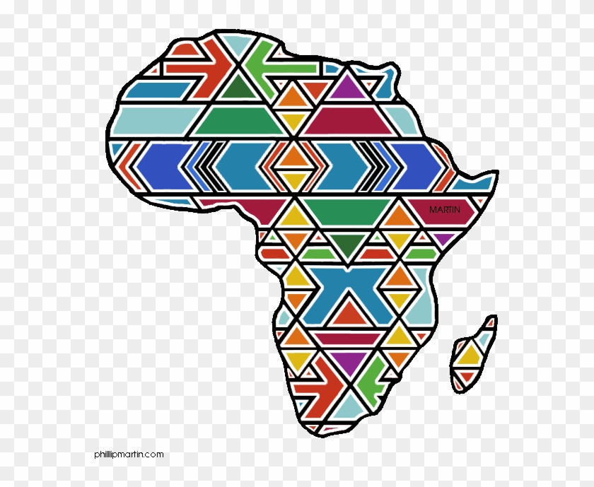 Map Of Africa With Ndebele Art - Africa Free Clip Art #1294952