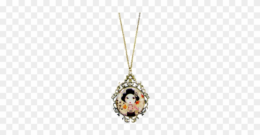 Necklace Geisha Sepia - Locket #1294961