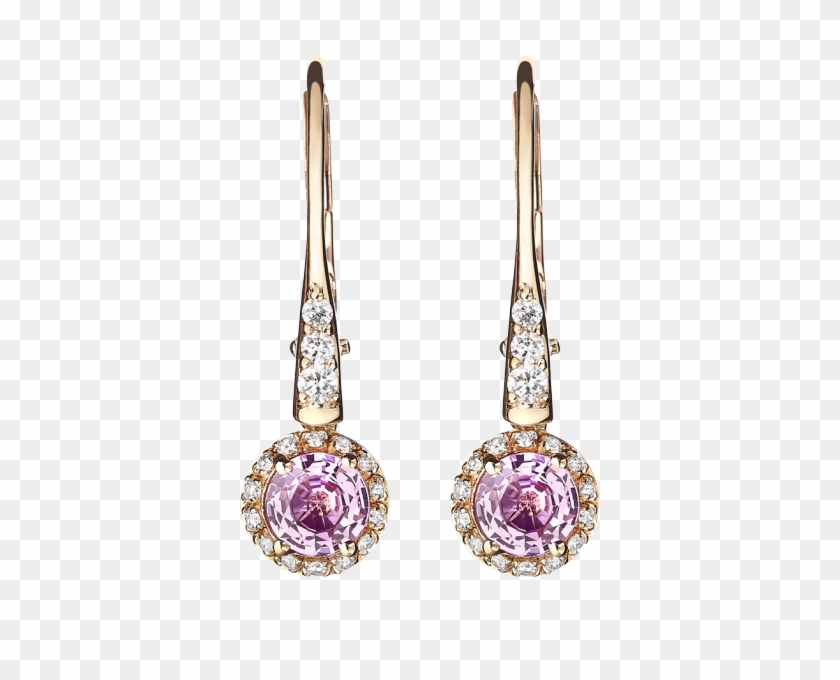 Earrings Romance In 18-carat Red Gold Set With Pink - Romance Ohrringe,18-karätiges Weißgold (750) | 2 Pinke #1294965