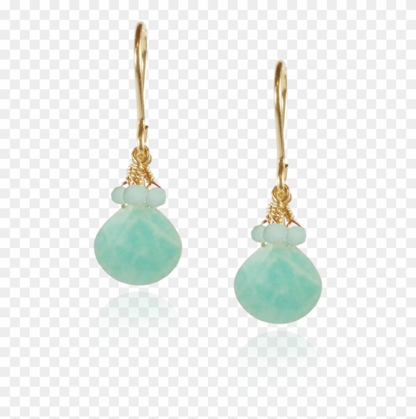 Amazonite Drop Earrings - Earrings #1294978