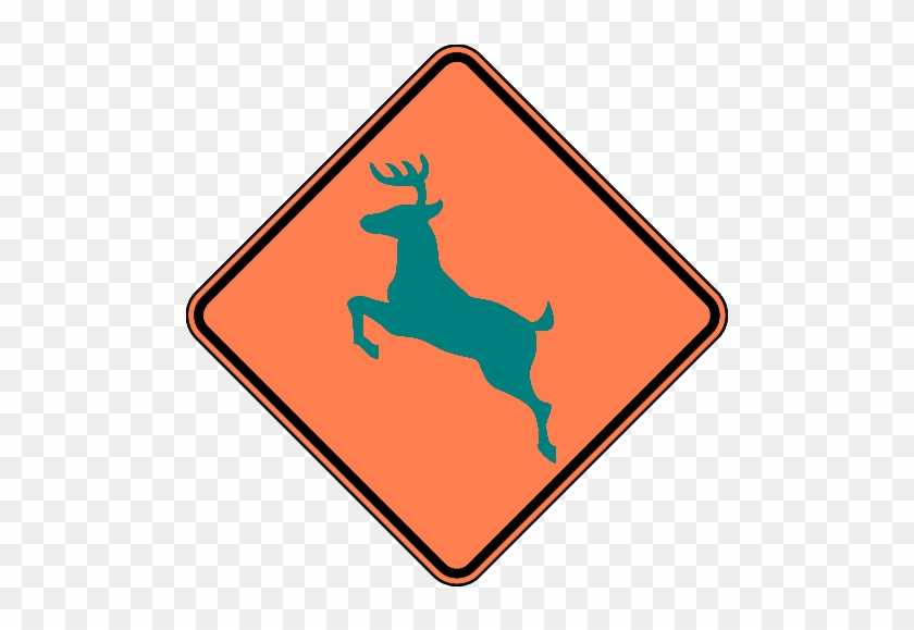 Deer Moose Deer Crossing, California Red Clip Art Product - Deer Crossing Sign #1295089