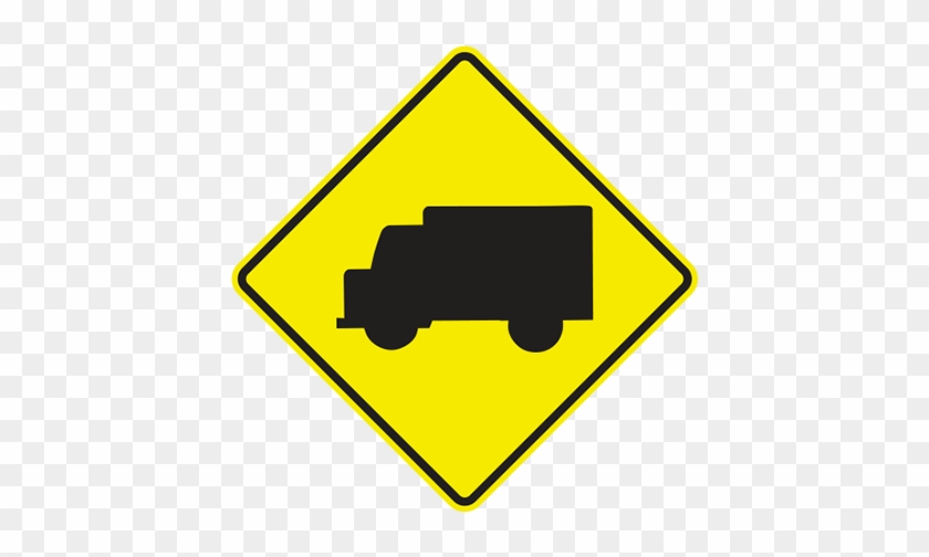 W11-10 - Truck Xing - 30x30 - Road Sign With Car #1295107