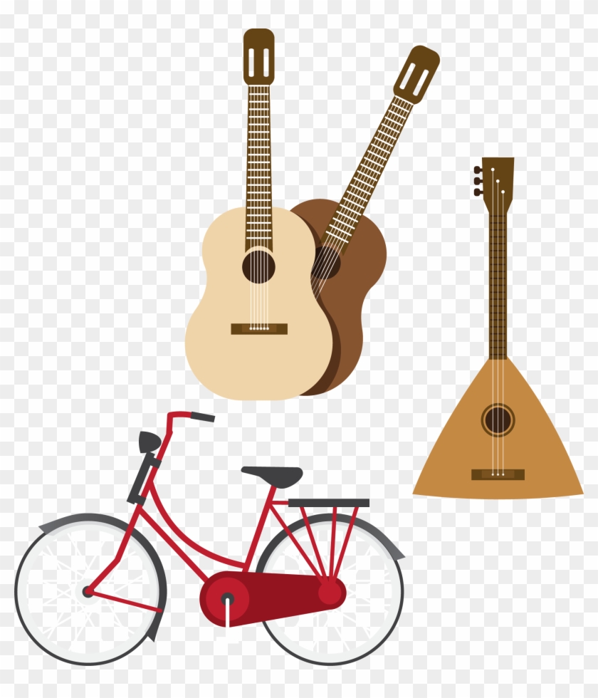 Casual Fashion Instrument Material Vector Bike 1879*2103 - Musical Instrument #1295143