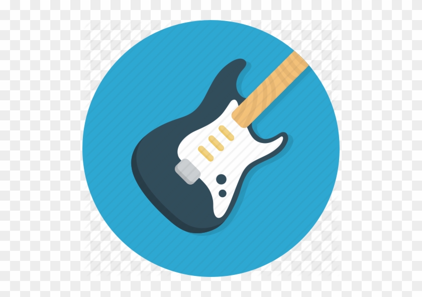 Music Icons Guitar - Blue Guitar Icon Png #1295144