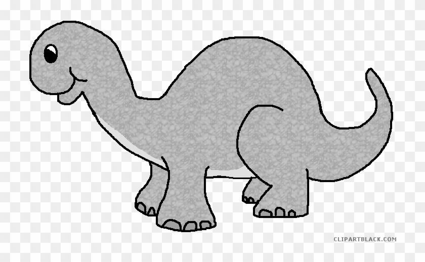 Cartoon Dinosaur Animal Free Black White Clipart Images - Black And White Dinosaur Clipart #1295190