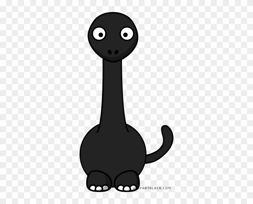 Baby Dinosaur Animal Free Black White Clipart Images - Dinosaur Clipart #1295202