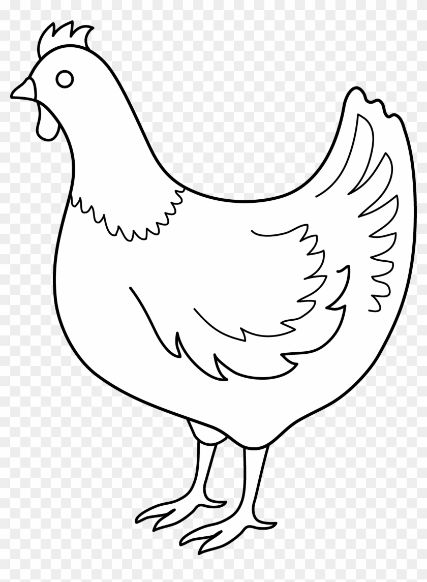 Chicken Drawing Outline 4 Mustache Clip Art Free - Clip Art #1295225