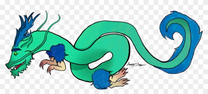 The Friendly Green Dragon By Xxwinglesswolf - Cartoon #1295281