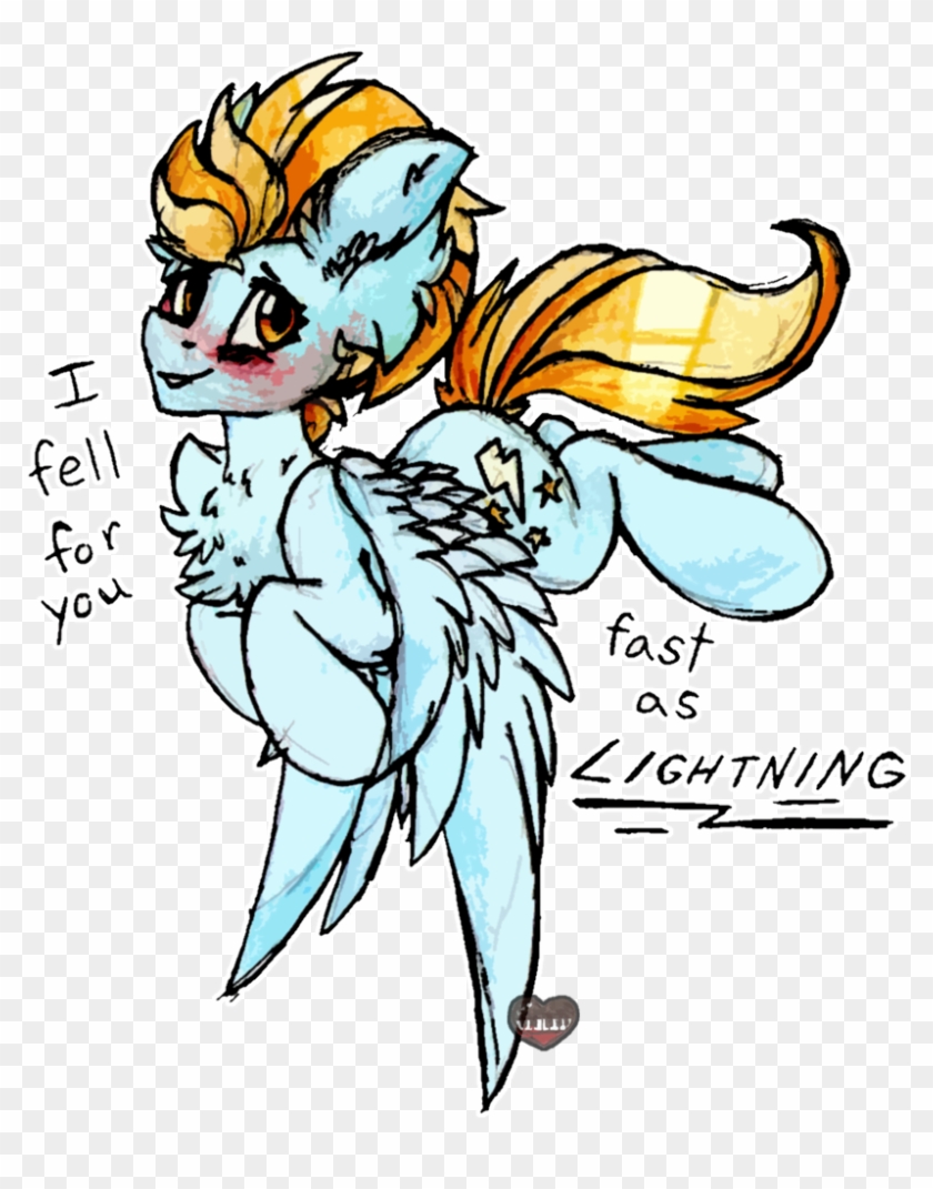Iroxykun, Blushing, Fluffy, Lightning Dust, Safe, Solo, - Cartoon #1295391