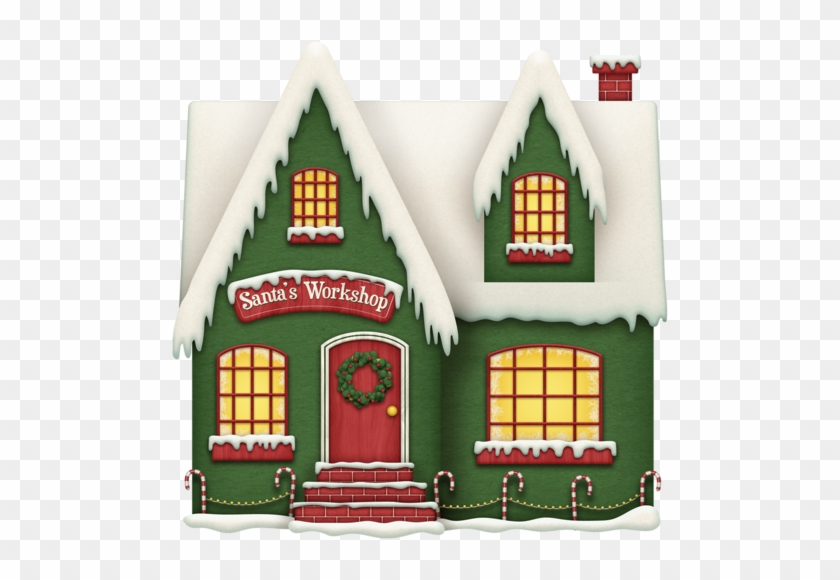 House Clipart Santas - North Pole Santa's Workshop Clip Art #1295539