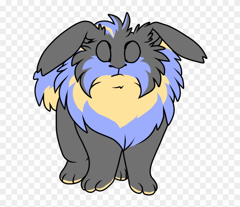 Lop-eared Lionhead Bunny - Cartoon #1295604