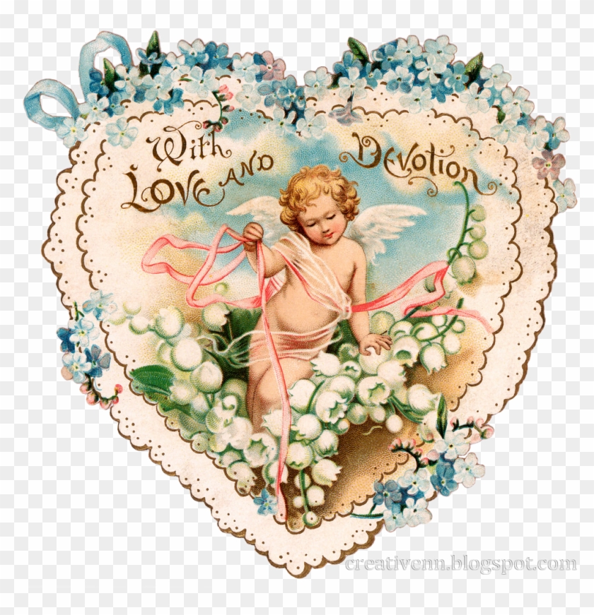 Hearts, Clipart Hearts, Victorian Hearts, Altered Art - 1890 Valentine #1295642
