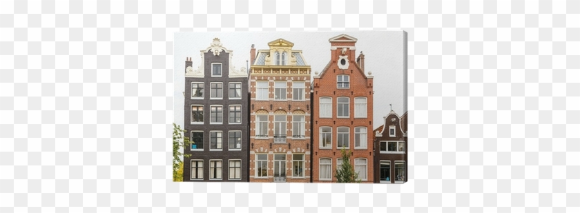 Traditional Dutch Buildings, Amsterdam Canvas Print - Canals Of Amsterdam #1295677