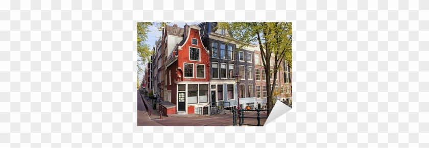 Dutch Style Traditional Houses In Amsterdam Sticker - Painting #1295680