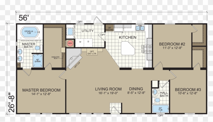 Saluda Built By Champion Homes In Lillington, Nc - Floor Plan #1295698