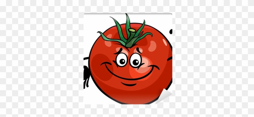 Cute Tomato Vegetable Cartoon Illustration Wall Mural - Dibujos Animados Con La Letra T #1295777