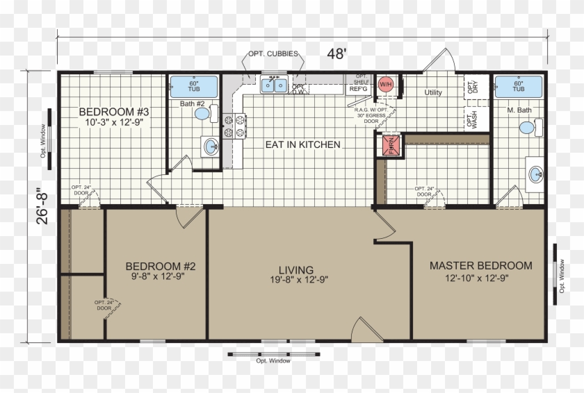 For Example, Look At This Dutch Edge Ii Floor Plan - Redman, Dutch, Fortune Homes Of Champion #1295806