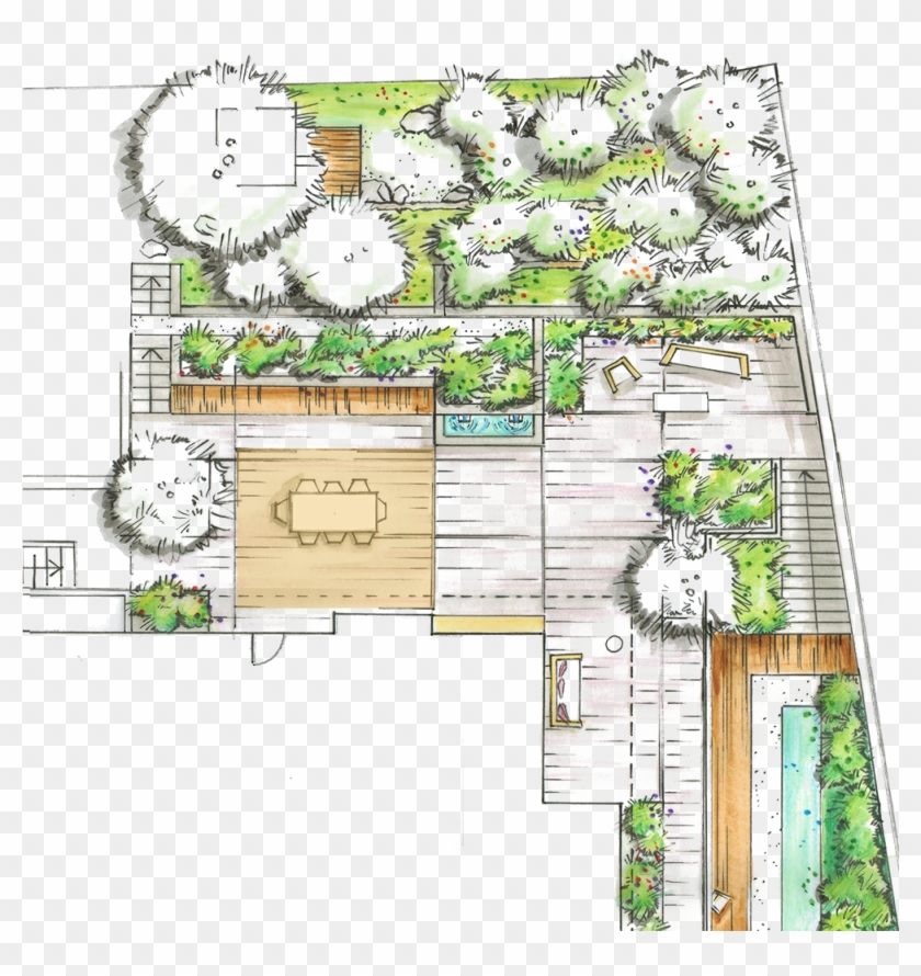 Gartenplanung Planungskonzept - Visualization #1295811