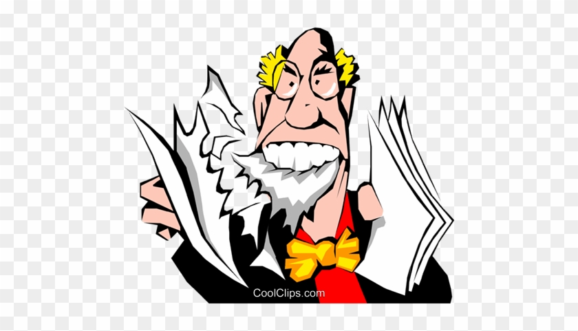 Eating His Words Royalty Free Vector Clip Art Illustration - Eating His Words Royalty Free Vector Clip Art Illustration #1295837