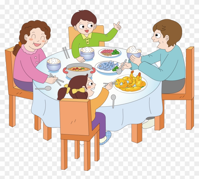 Dinner Breakfast Eating - Dinner Cartoon Png - Full Size PNG Clipart ...