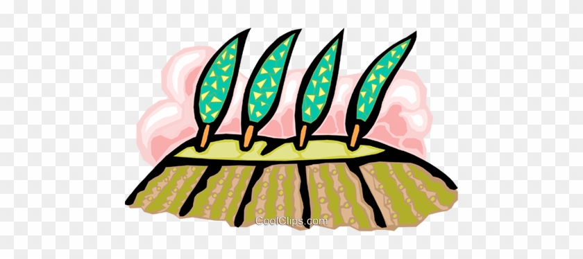 Poplar Grove In Wind Royalty Free Vector Clip Art Illustration - Bio Energy #1295902