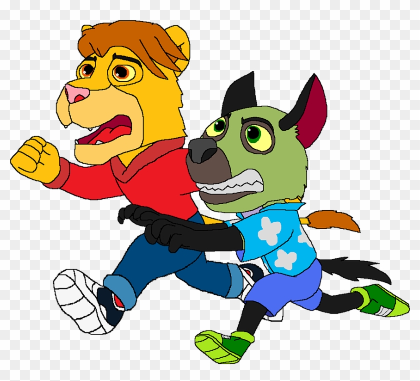 Johnny And Grove Fleeing In Terror By Kylgrv - Cartoon #1295911