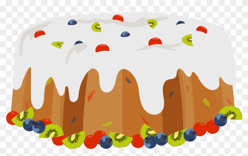 This Is A Sticker Of A Fruit Cake - Fruitcake #1296078