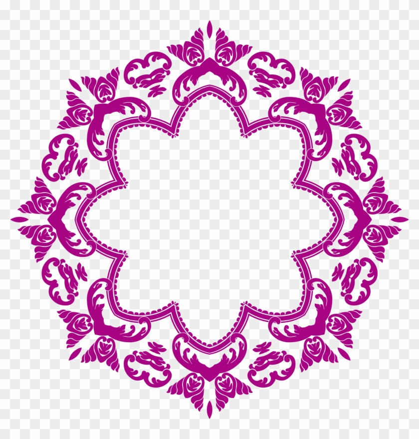 Flower Border Png Image - Romantisches Rosa Altes Rosechic-muster Porzellanteller #1296167