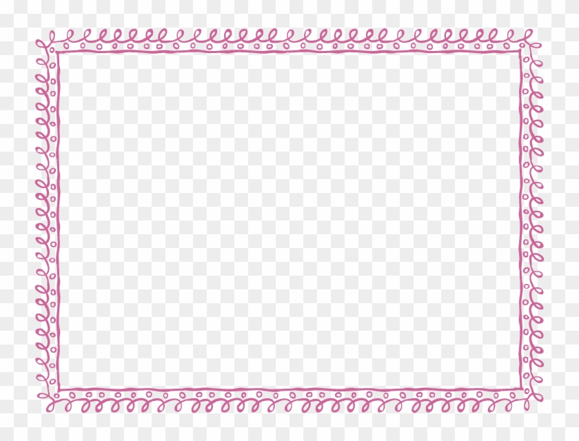 Dusty Rose Full Sheet Doodle Border - Landscape Borders Png #1296178