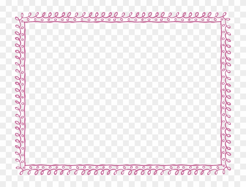 Dusty Rose Full Sheet Doodle Border - Landscape Borders Png #1296178