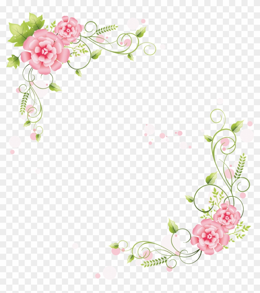 Pastel Floral Border Png #1296182