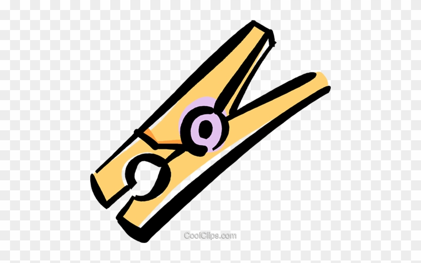 Clothes Pin Royalty Free Vector Clip Art Illustration - Clip Art #1296196