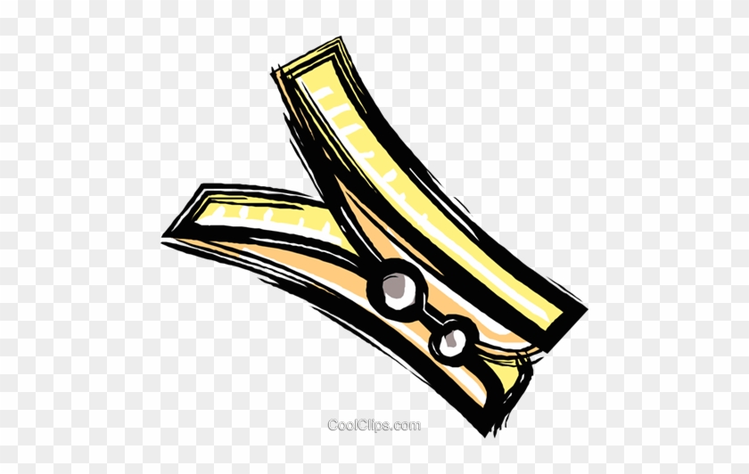 Clothes Pins Royalty Free Vector Clip Art Illustration - Clip Art #1296203