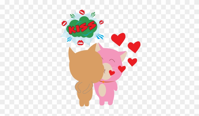 Sticker Lover Cat Messages Sticker-9 - Cartoon #1296304