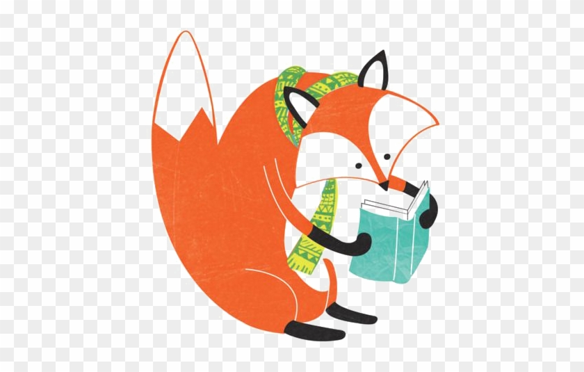 Reading Fox Percy Jackson Clip Art - Fox Reading Clipart #1296381
