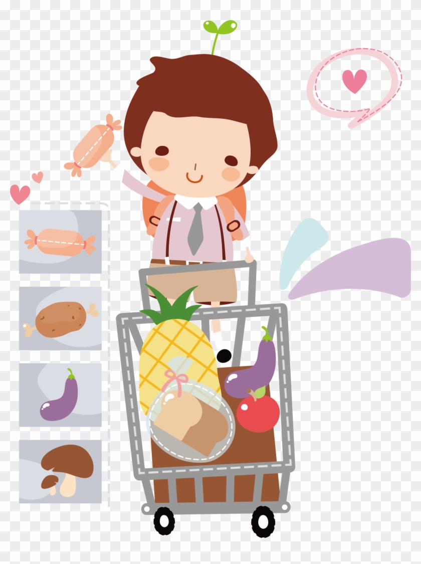 Shopping Cartoon Illustration - Shopping Cartoon Illustration #1296386