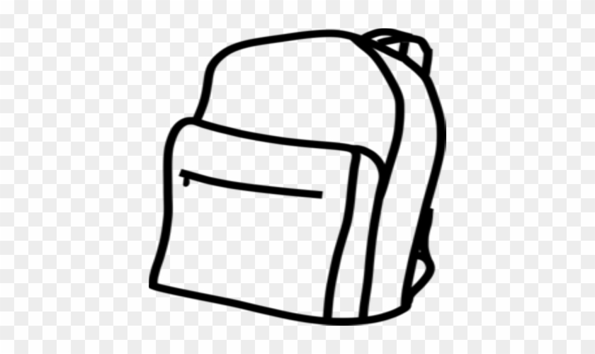 Backpack - Backpack Clip Art Black And White #1296483