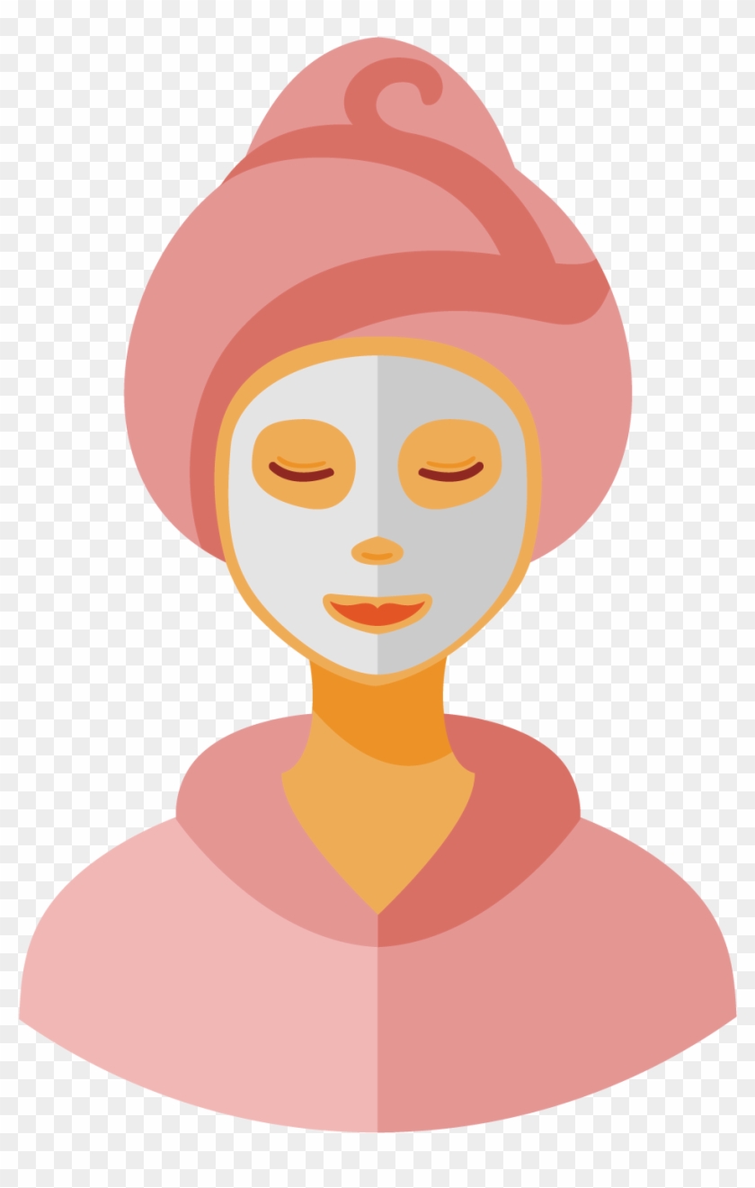 Facial Clip Art - Woman Face Mask Png Vector #1296496