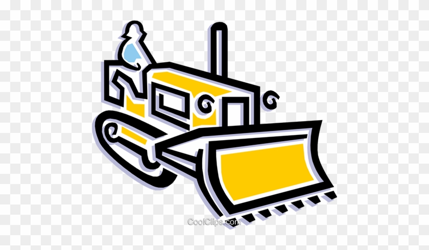 Man Driving Bulldozer Royalty Free Vector Clip Art - Physical Capital Clipart #1296501